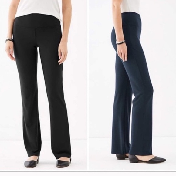 Pure J Jill Pants women’s petite BootCut Pull-On Stretch 
Black career office - Picture 1 of 9